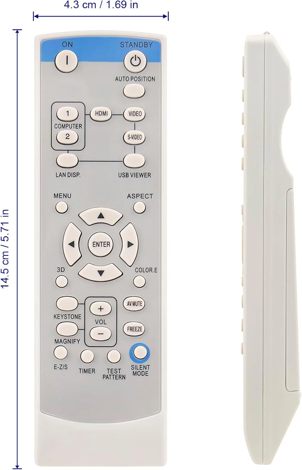 ریموت کنترل جایگزین یونیورسال AULCMEET مناسب برای پروژکتور میتسوبیشی مدل های FD630U XD280U-G XD600U XD600U-G