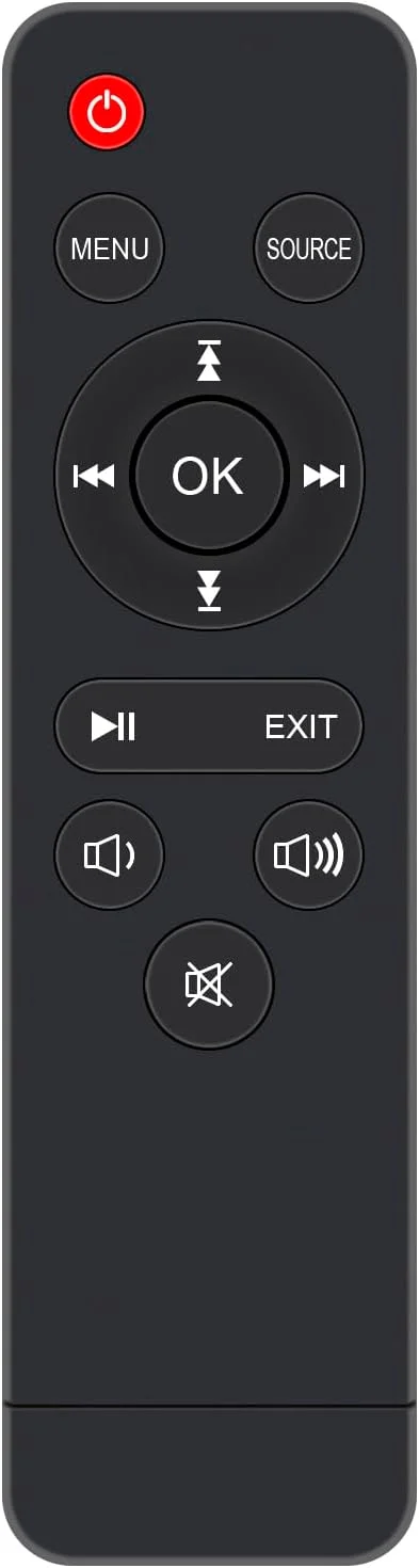 ریموت کنترل جایگزین AULCMEET سازگار با پروژکتورهای مینی قابل حمل AuKing M8-F A008/ TMY V08 V88/ Puxinat P08 Mini/ NISOO M10 /PANSEBA HI-04