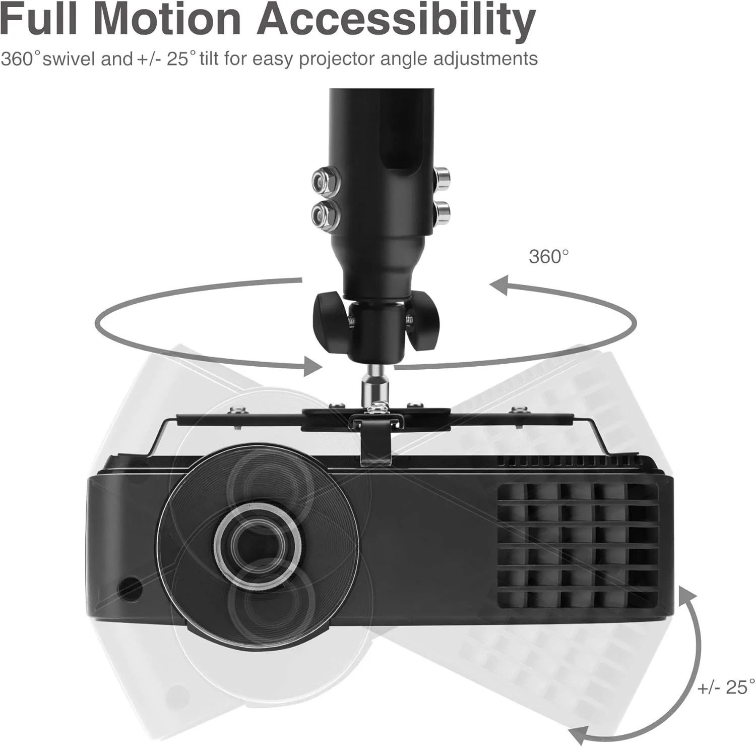 پایه سقفی پروژکتور سنگین وارداتی Audiovan با قابلیت افزایش طول 1.5 + 1.5 (3 فوت) ظرفیت بارگیری تا 25 کیلوگرم مناسب برای پروژکتورهای سینمای خانگی پایه سقفی پروژکتور سنگین وارداتی Audiovan با قابلیت افزایش طول 1.5 + 1.5 (3 فوت) ظرفیت بارگیری تا 25 کیلوگرم مناسب برای پروژکتورهای سینمای خانگی