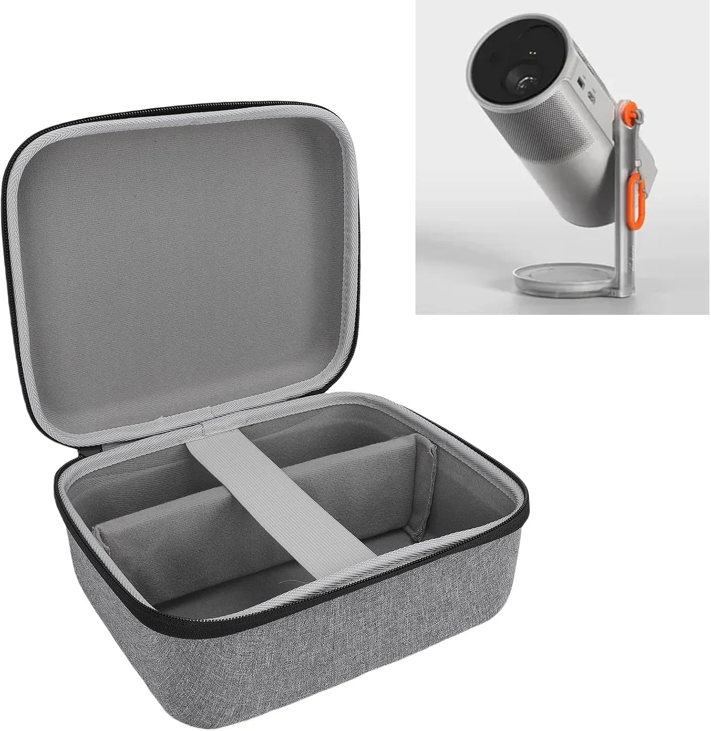 کیف حمل پروژکتور Asixxsix، کیف مسافرتی سخت ضد آب EVA، کیف قابل حمل پروژکتور برای XGIMI MoGo 4، PLAY6، پروژکتور MoGo 3 Pro، کیف سخت پروژکتور ویدئویی برای مسافرت