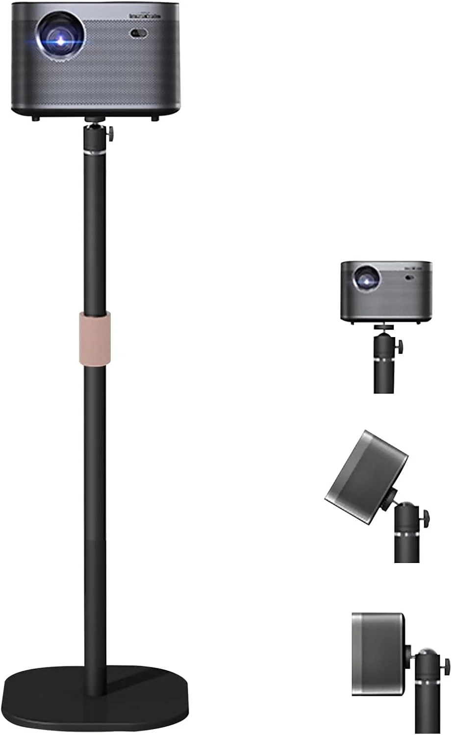 پایه پروژکتور زمینی Beauenty، پایه پروژکتور رومیزی با قابلیت چرخش 360 درجه با پایه ثابت (100-160 سانتی متر (A))