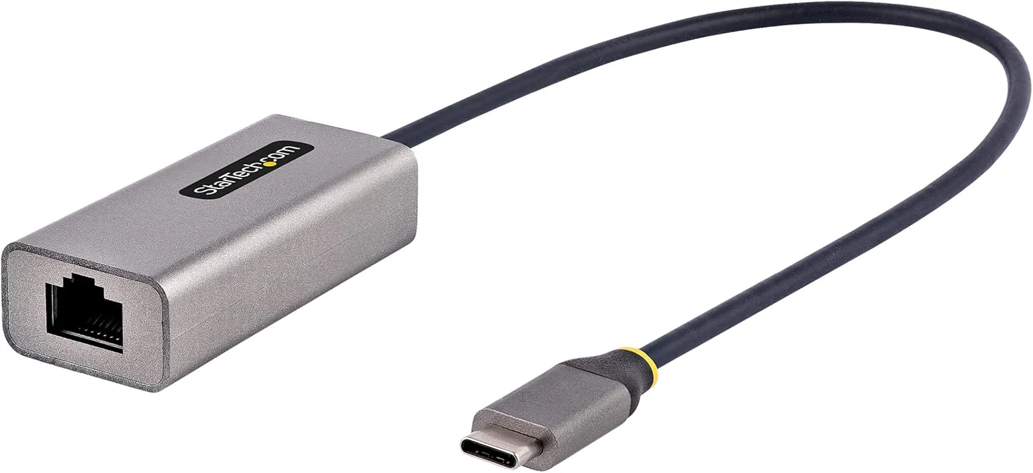 آداپتور USB-C به اترنت StarTech.com، آداپتور شبکه USB 3.0 به گیگابیت اترنت - 10/100/1000 مگابیت بر ثانیه، آداپتور USB-C به RJ45 اترنت (GbE)، کابل متصل 12 اینچی، نصب بدون نیاز به درایور (US1GC30B2) آداپتور USB-C به اترنت StarTech.com، آداپتور شبکه USB 3.0 به گیگابیت اترنت - 10/100/1000 مگابیت بر ثانیه، آداپتور USB-C به RJ45 اترنت (GbE)، کابل متصل 12 اینچی، نصب بدون نیاز به درایور (US1GC30B2)