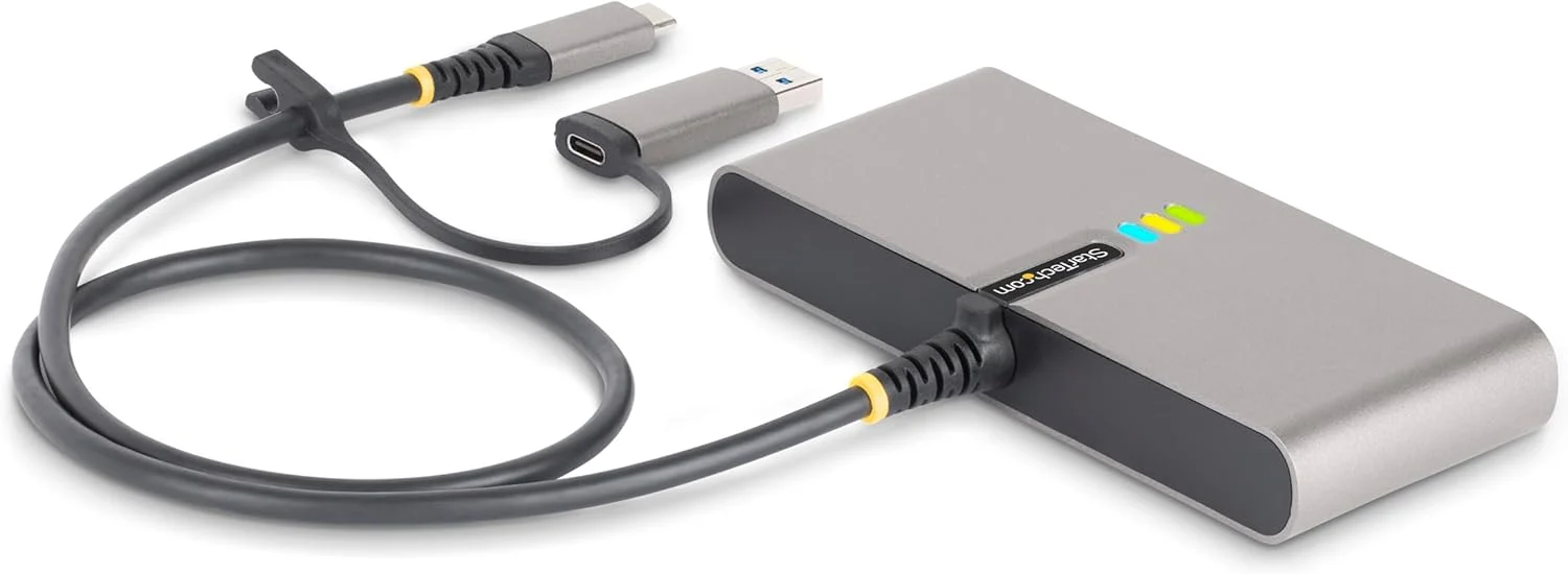 هاب 2 پورت USB-C استار تک با اترنت گیگابیتی و سریال RS232 FTDI، دانگل USB-C به USB-A متصل، عبور جریان برق 100 واتی PD، 2 پورت USB-A 5Gbps هاب 2 پورت USB-C استار تک با اترنت گیگابیتی و سریال RS232 FTDI، دانگل USB-C به USB-A متصل، عبور جریان برق 100 واتی PD، 2 پورت USB-A 5Gbps