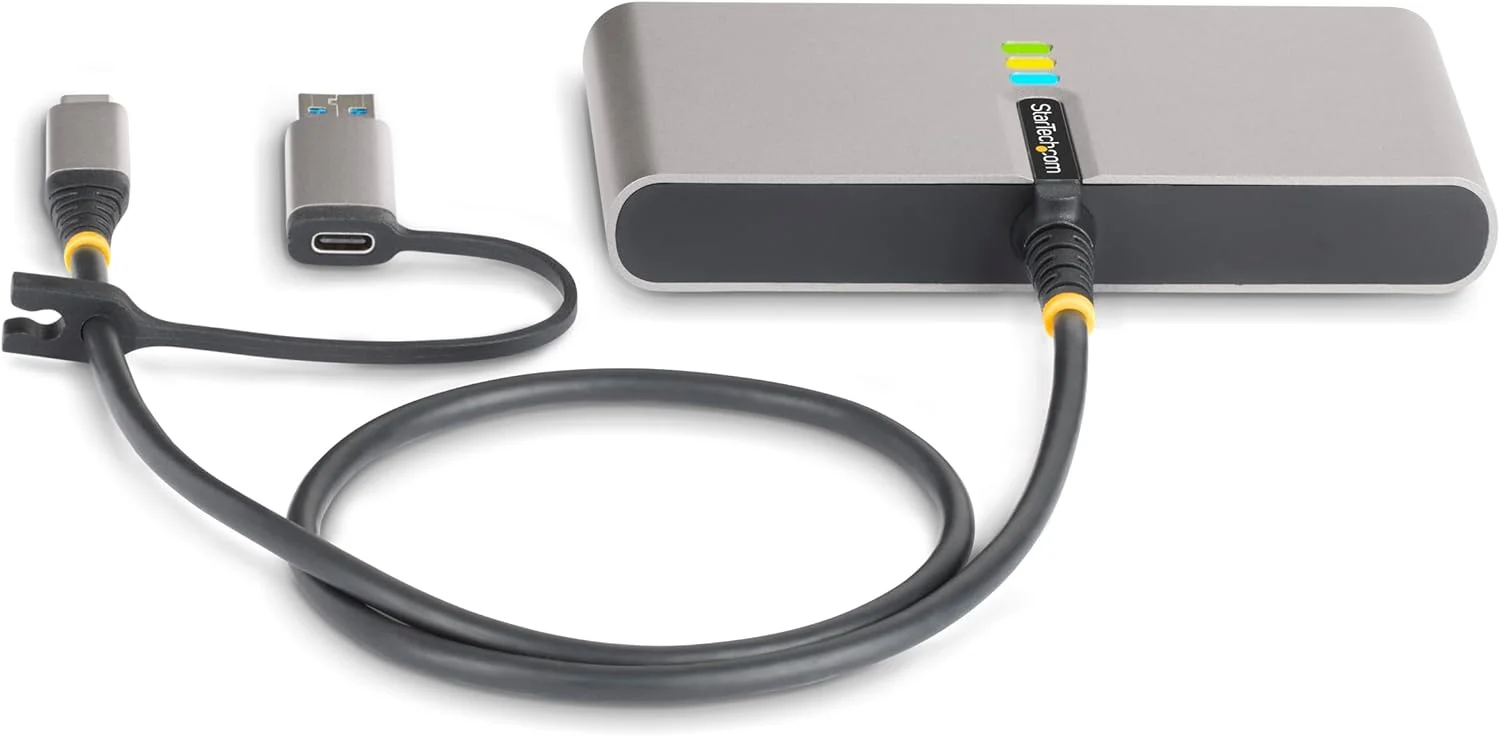 هاب 2 پورت USB-C استار تک با اترنت گیگابیتی و سریال RS232 FTDI، دانگل USB-C به USB-A متصل، عبور جریان برق 100 واتی PD، 2 پورت USB-A 5Gbps هاب 2 پورت USB-C استار تک با اترنت گیگابیتی و سریال RS232 FTDI، دانگل USB-C به USB-A متصل، عبور جریان برق 100 واتی PD، 2 پورت USB-A 5Gbps