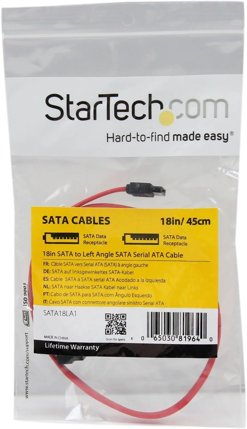 کابل ساتا به ساتا زاویه دار چپ StarTech.com کابل ساتا به ساتا زاویه دار چپ StarTech.com
