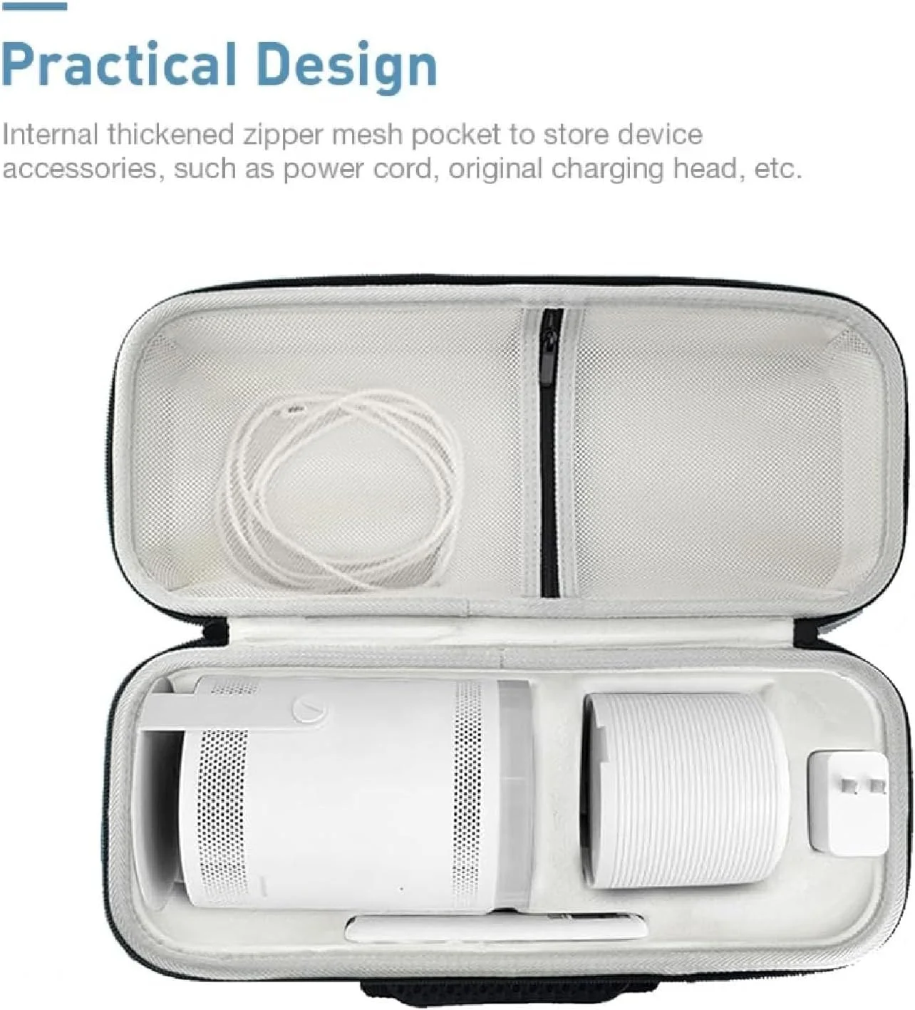 کیف سخت EVA Bewinner با فضای داخلی مخملی نرم، مناسب برای پروژکتورهای Capsule 3 Pro، قابل حمل و ضد ضربه کیف سخت EVA Bewinner با فضای داخلی مخملی نرم، مناسب برای پروژکتورهای Capsule 3 Pro، قابل حمل و ضد ضربه