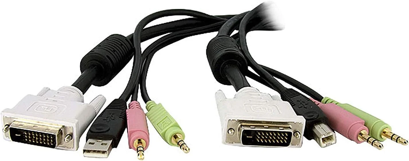 کابل سوئیچ KVM چهار در یک USB Dual Link DVI-D استار تک با صدا و میکروفون - 1.5 متر / 4 متر (DVID4N1USB15) کابل سوئیچ KVM چهار در یک USB Dual Link DVI-D استار تک با صدا و میکروفون - 1.5 متر / 4 متر (DVID4N1USB15)