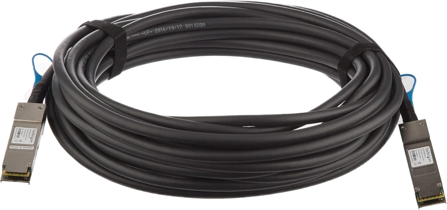 کابل مسی دوقلو QSFP+ با اتصال مستقیم 10 متری سازگار با سیسکو StarTech QSFPH40GAC10 کابل مسی دوقلو QSFP+ با اتصال مستقیم 10 متری سازگار با سیسکو StarTech QSFPH40GAC10