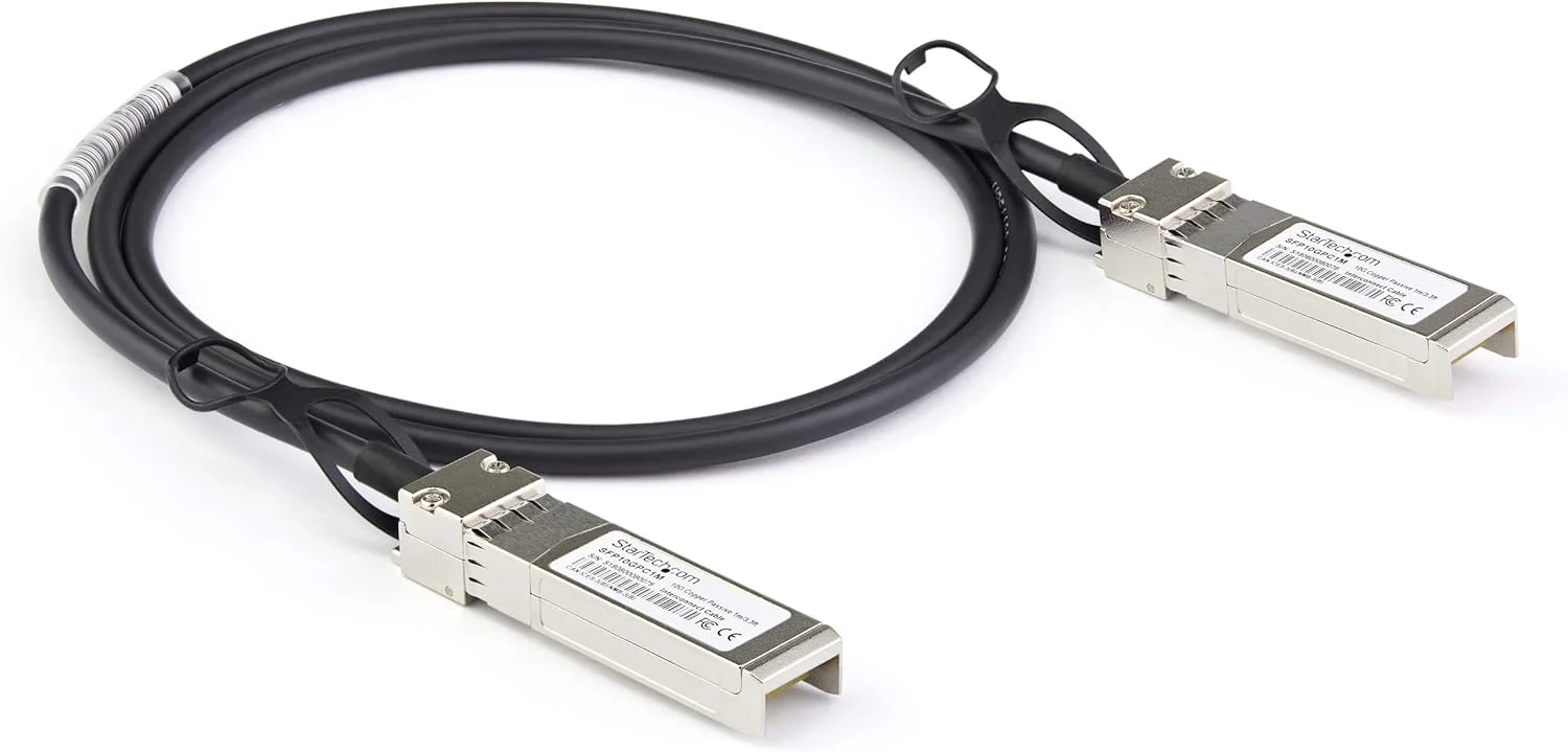 کابل اتصال مستقیم 1 متری SFP+ به SFP+ StarTech.com سازگار با Dell EMC DAC-SFP-10G-1M - کابل Twinax مسی 10GbE SFP+، ماژول فرستنده و گیرنده Mini GBIC پسیو کم مصرف 10 گیگابیت بر ثانیه (DACSFP10G1M) کابل اتصال مستقیم 1 متری SFP+ به SFP+ StarTech.com سازگار با Dell EMC DAC-SFP-10G-1M - کابل Twinax مسی 10GbE SFP+، ماژول فرستنده و گیرنده Mini GBIC پسیو کم مصرف 10 گیگابیت بر ثانیه (DACSFP10G1M)
