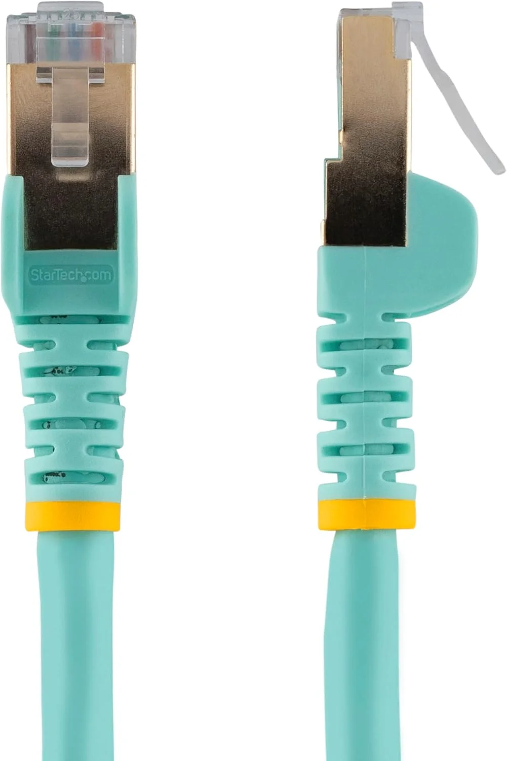 کابل شبکه StarTech.com CAT6a (5 متر، فیروزهای، کانکتور RJ45 بدون گیر، کابل CAT6a-STP، سیم مسی، کابل شبکه) کابل شبکه StarTech.com CAT6a (5 متر، فیروزهای، کانکتور RJ45 بدون گیر، کابل CAT6a-STP، سیم مسی، کابل شبکه)