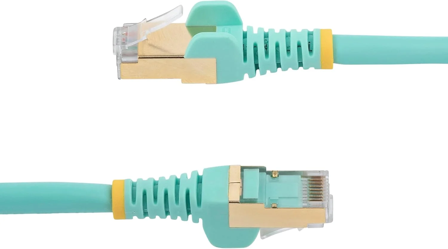 کابل شبکه StarTech.com CAT6a (5 متر، فیروزهای، کانکتور RJ45 بدون گیر، کابل CAT6a-STP، سیم مسی، کابل شبکه) کابل شبکه StarTech.com CAT6a (5 متر، فیروزهای، کانکتور RJ45 بدون گیر، کابل CAT6a-STP، سیم مسی، کابل شبکه)