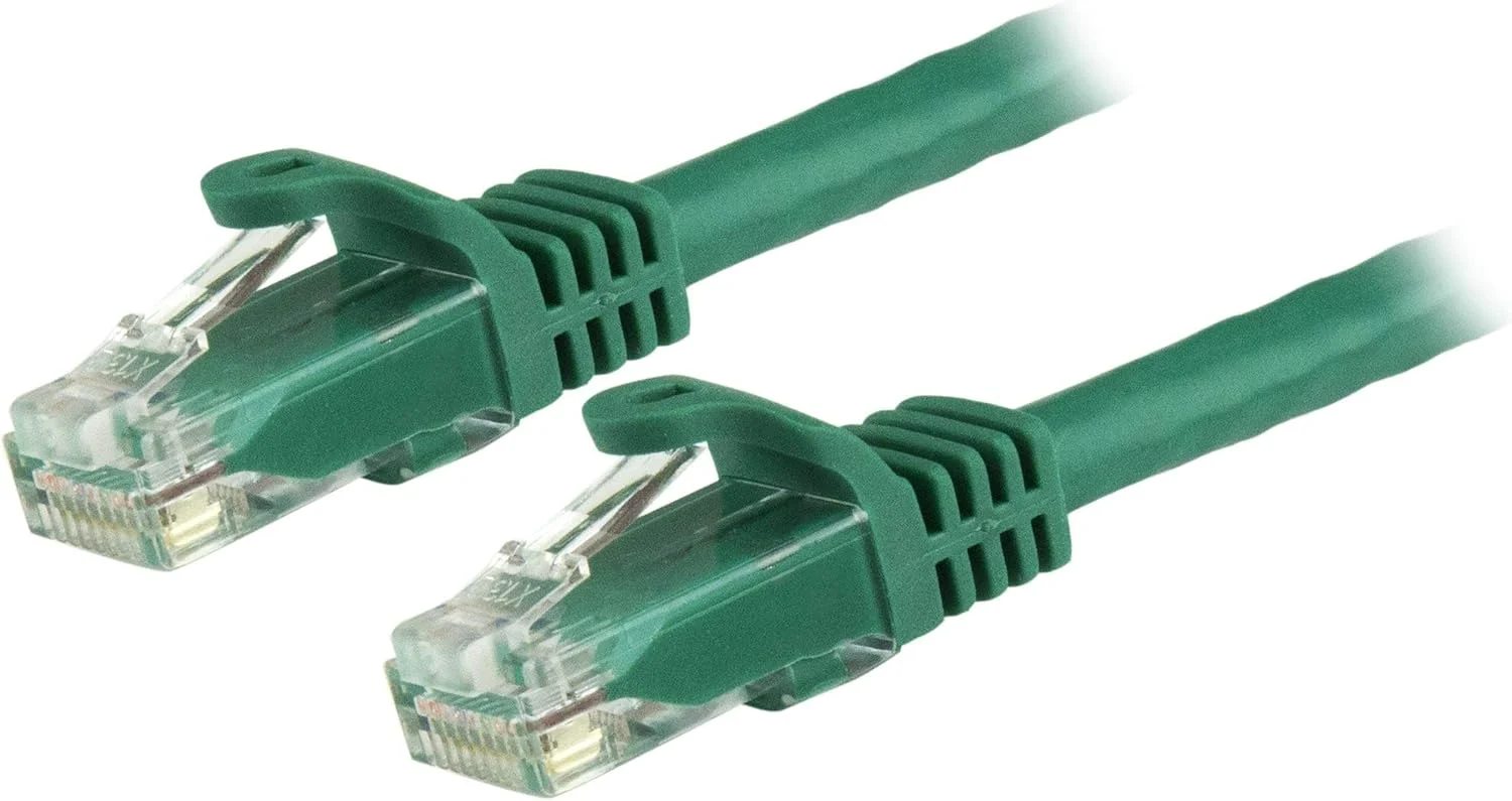کابل اترنت CAT6 استار تک 15 متری - سیم اترنت گیگابیتی CAT 6 سبز - 650 مگاهرتز 100W PoE++ RJ45 UTP دسته 6 کابل شبکه/پچ کورد بدون گیر با محافظ کشش Fluke d UL/TIA Certified (N6PATC15MGN) کابل اترنت CAT6 استار تک 15 متری - سیم اترنت گیگابیتی CAT 6 سبز - 650 مگاهرتز 100W PoE++ RJ45 UTP دسته 6 کابل شبکه/پچ کورد بدون گیر با محافظ کشش Fluke d UL/TIA Certified (N6PATC15MGN)