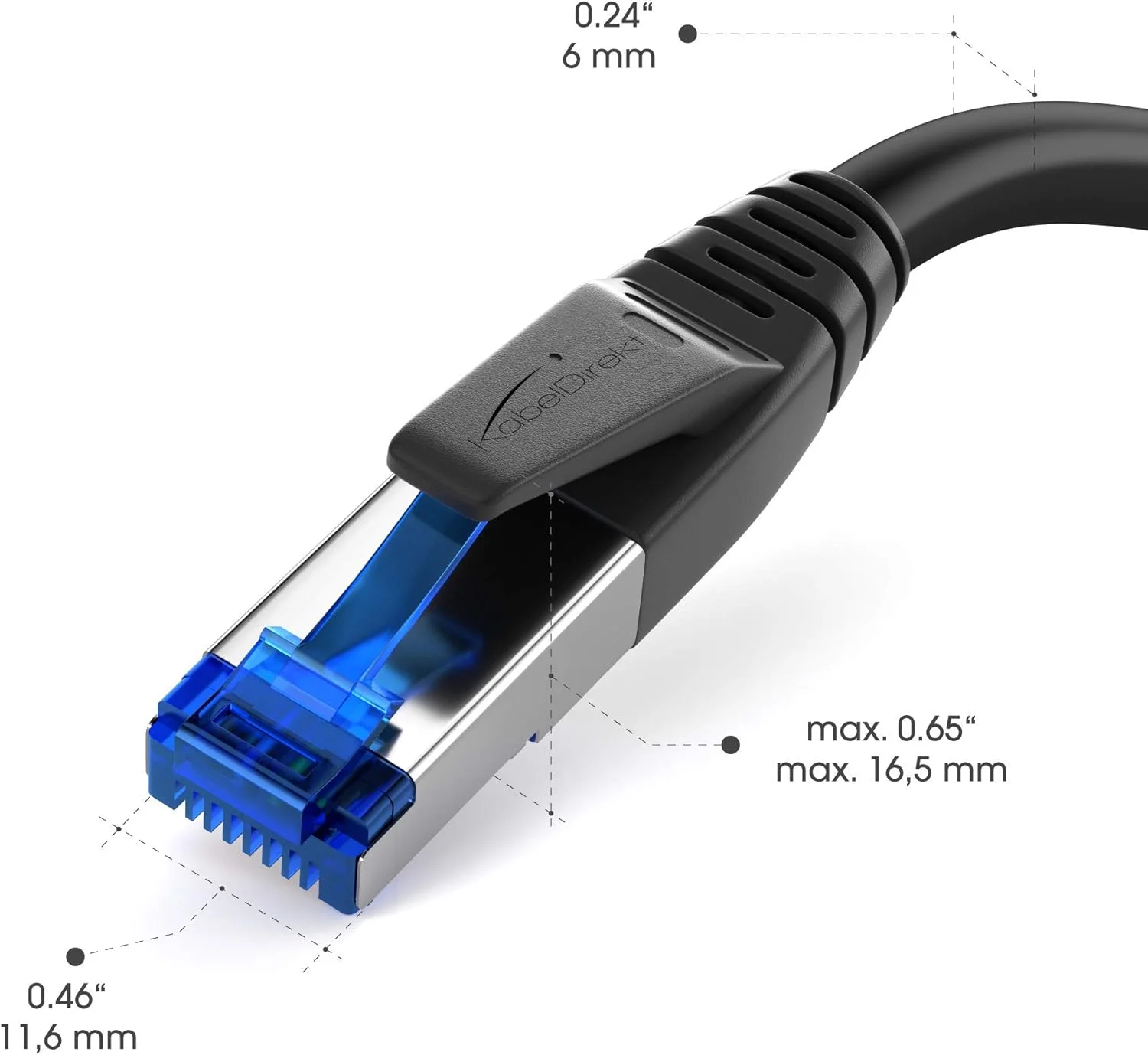 کابل شبکه KabelDirekt – Cat 7 – طول 1 متر – کابل LAN 10 گیگابیتی و کابل اترنت – موجود در اندازه‌های 0.25 تا 30 متر (مناسب برای شبکه‌های پرسرعت، کامپیوتر، بازی، سوییچ، روتر و مودم، RJ45 – مشکی)
