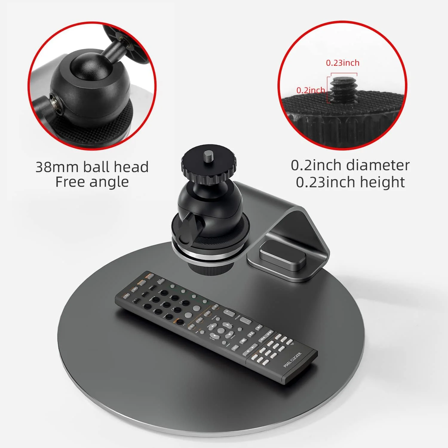 پایه پروژکتور متحرک Blanou با سر توپی 38 میلیمتری قابل تنظیم شیب، پایه پروژکتور رومیزی قابل حمل برای پروژکتورهای با پورت 3.5 میلیمتری مناسب برای خانه، دفتر و فضای باز پایه پروژکتور متحرک Blanou با سر توپی 38 میلیمتری قابل تنظیم شیب، پایه پروژکتور رومیزی قابل حمل برای پروژکتورهای با پورت 3.5 میلیمتری مناسب برای خانه، دفتر و فضای باز