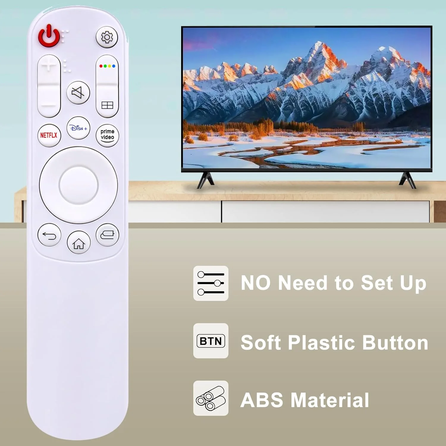 ریموت کنترل جایگزین Beyution AKB76043402 مناسب برای پروژکتور هوشمند قابل حمل 4K ال‌جی CineBeam Q مدل HU710PB