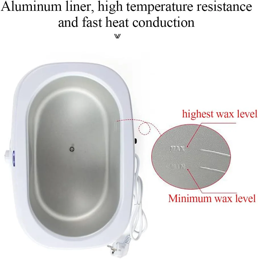 TPARIS Paraffin Wax Bath for Hands And Feet, 200W Fast Paraffin Heater, 0-60°C Adjustable, Aluminum Liner, High Temperature Resistance and Fast Heat Conduction, for Skin Treatment