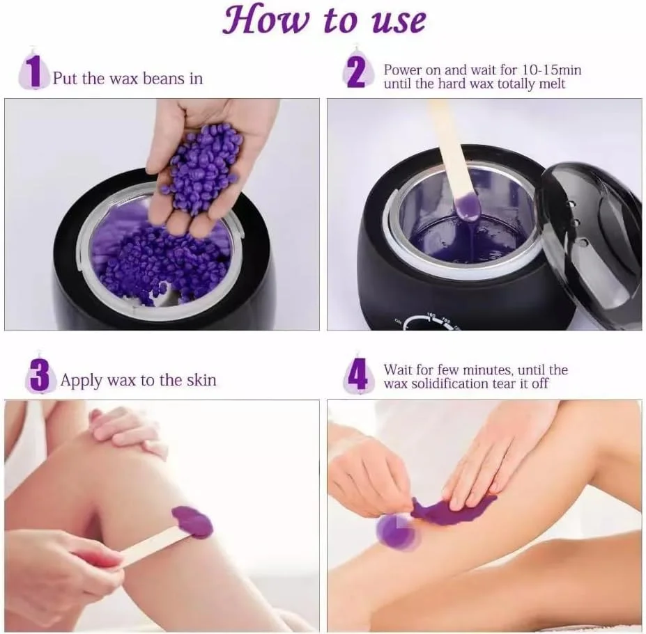 دستگاه گرم کننده موم پارافین TXQHJS مدل PRO-Wax100، ذوب سریع، دمای قابل تنظیم، برای استفاده در اسپا و منزل (قرمز)