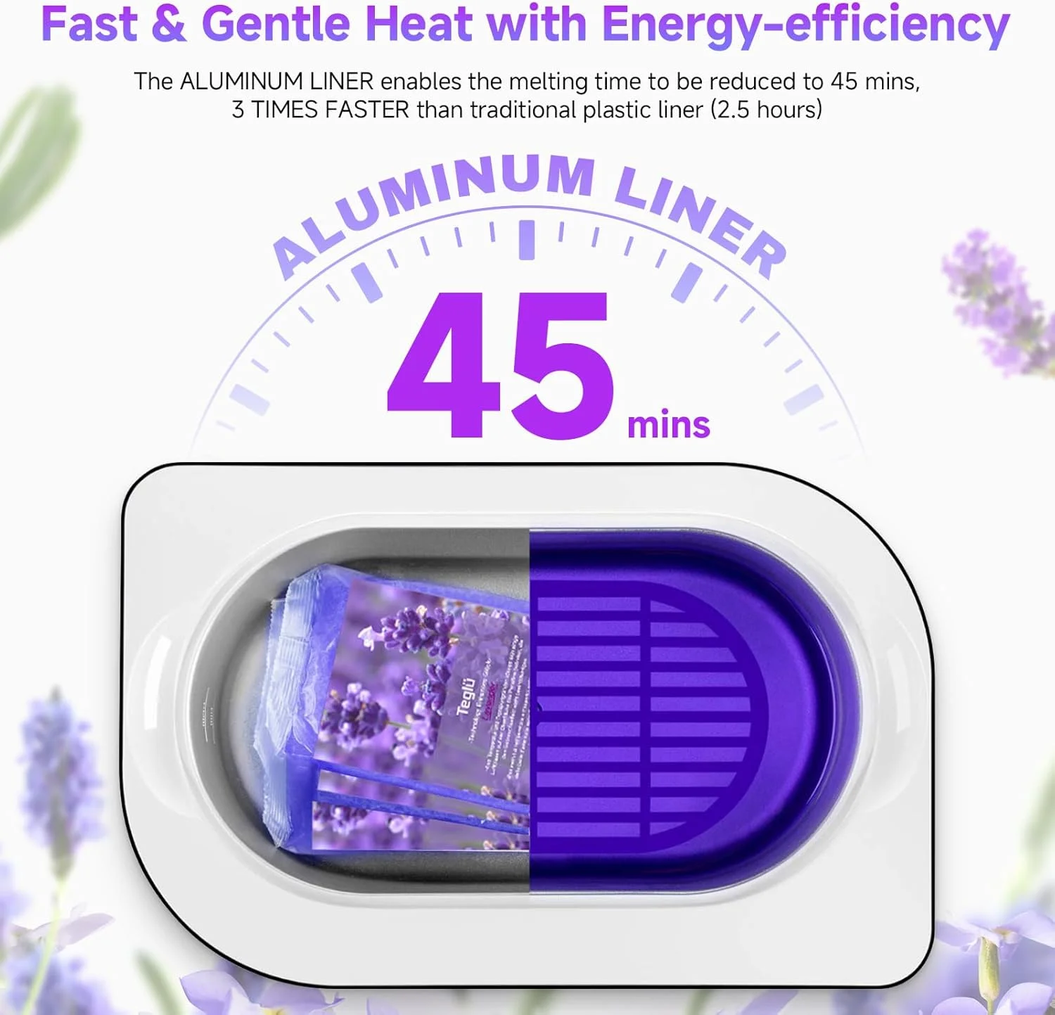 دستگاه پارافین تراپی تگلو برای دست و پا 4 لیتری به همراه 3 بسته 450 گرمی پارافین