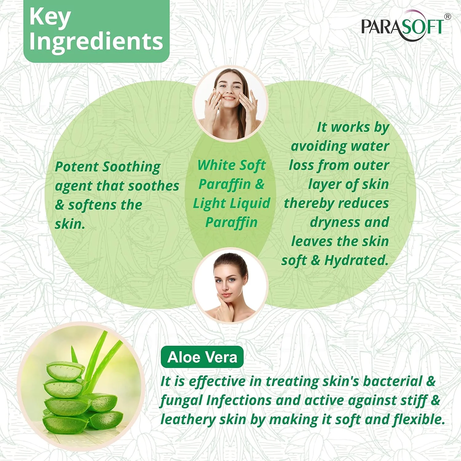 کرم پارافین نرم سفید و پارافین مایع پاراسافت برای پوست خشک - 100 گرم / 3.54 اونس کرم مرطوب کننده محافظ