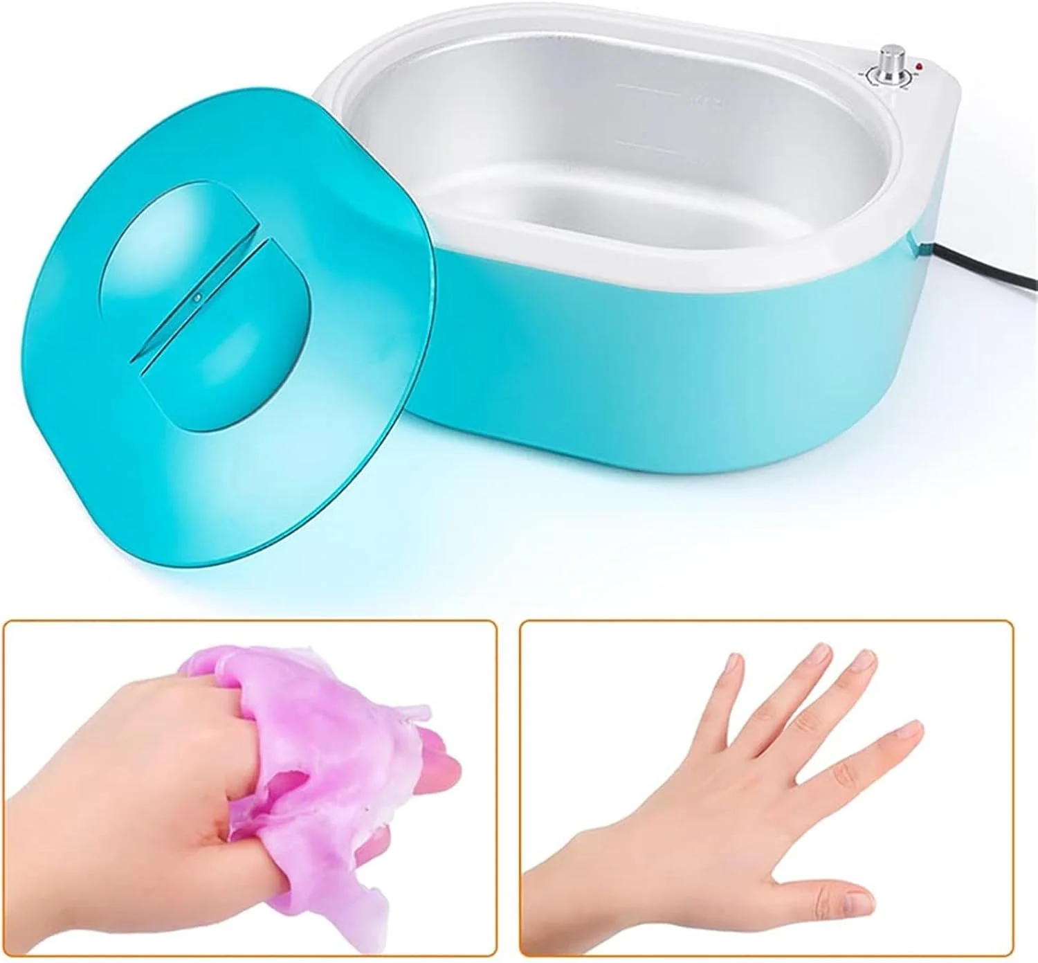 دستگاه پارافین تراپی، گرم کننده پارافین با دمای قابل تنظیم 55-70 درجه سانتیگراد، ظرف حمام پارافین 2.7 لیتری با ظرفیت بزرگ برای مراقبت از پارافین دست و پا، آبی دستگاه پارافین تراپی، گرم کننده پارافین با دمای قابل تنظیم 55-70 درجه سانتیگراد، ظرف حمام پارافین 2.7 لیتری با ظرفیت بزرگ برای مراقبت از پارافین دست و پا، آبی