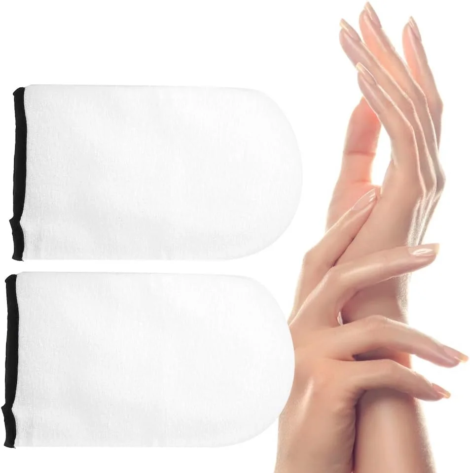 دستکش ماساژ پارافین، دستکش نخی مراقبت از دست برای حفظ حرارت موم، دستکش ماساژ موم پارافین برای ماساژ حرارتی، کیسه پا برای درمان حرارتی اسپا