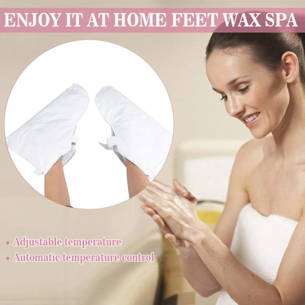 گرم کننده پارافین برای دست و پا، پاپوش های حرارتی پی وی سی برای پدیکور، دستکش های پارافین برای دست ها، مچ پا و انگشتان پا، مرطوب کننده SPA