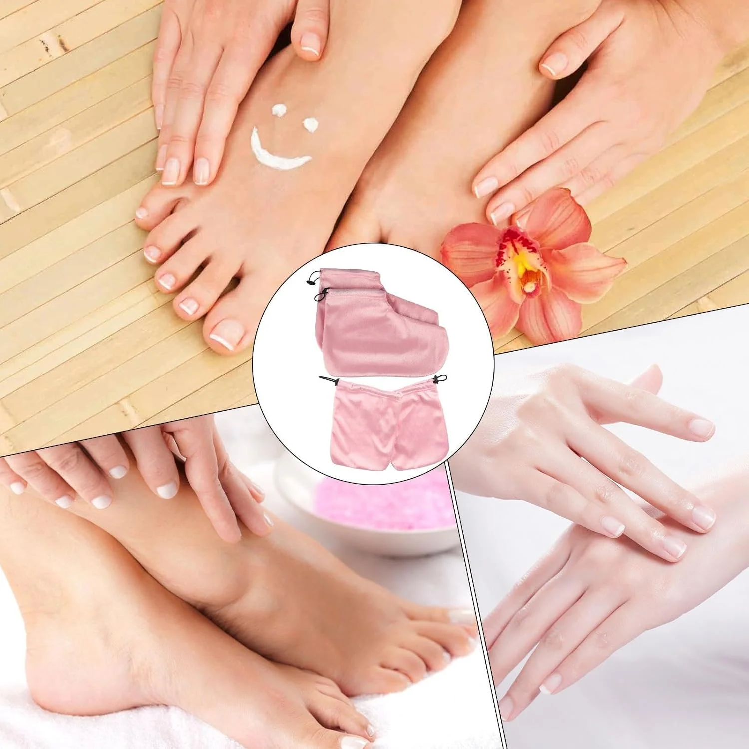 دستکش پارافین | دستکش نرم کننده دست - ست روکش پا نرم و تنفسی با دهانه الاستیک برای گرم کردن کرم آبرسان و خواب دستکش پارافین | دستکش نرم کننده دست - ست روکش پا نرم و تنفسی با دهانه الاستیک برای گرم کردن کرم آبرسان و خواب