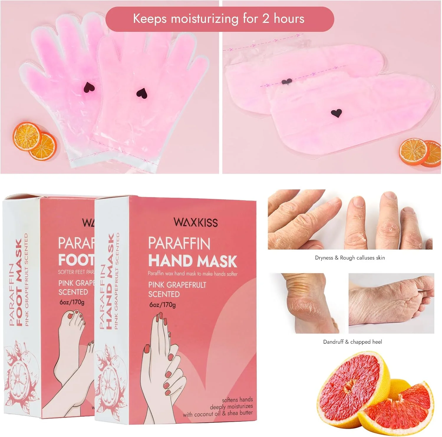 ماسک پارافین دست و ماسک پارافین پا، 1 جفت از هر کدام، دستکش های مرطوب کننده برای نرم کردن دست ها و پاها در 10 دقیقه (قرمز) ماسک پارافین دست و ماسک پارافین پا، 1 جفت از هر کدام، دستکش های مرطوب کننده برای نرم کردن دست ها و پاها در 10 دقیقه (قرمز)