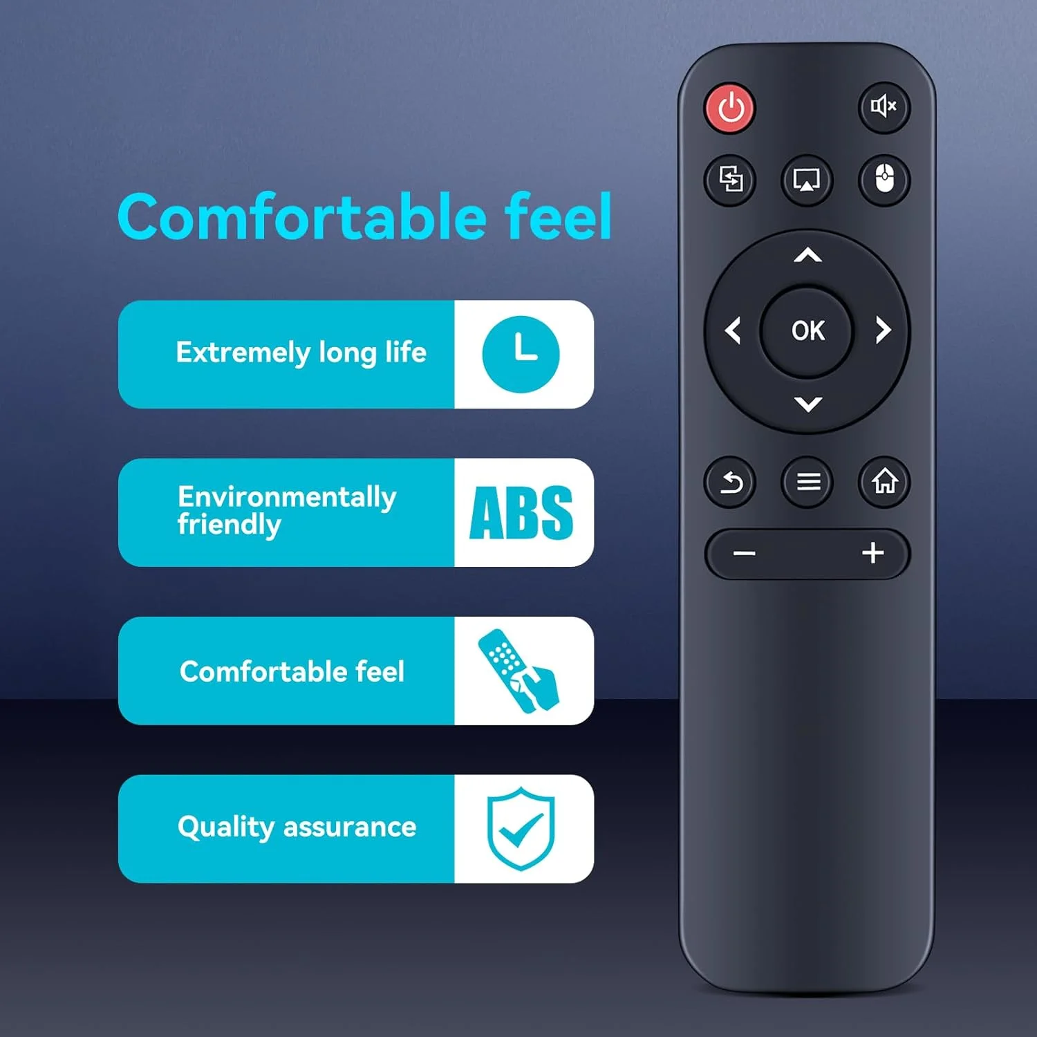 ریموت کنترل جایگزین ZWP برای مینی پروژکتور، سازگار با Magcubic HY300Pro، HIPPUS HY300Pro، Aubor HY300Pro، Xgody HY300Pro، Maypug P1، Gaimoo GM300، پروژکتور Nonete NT30