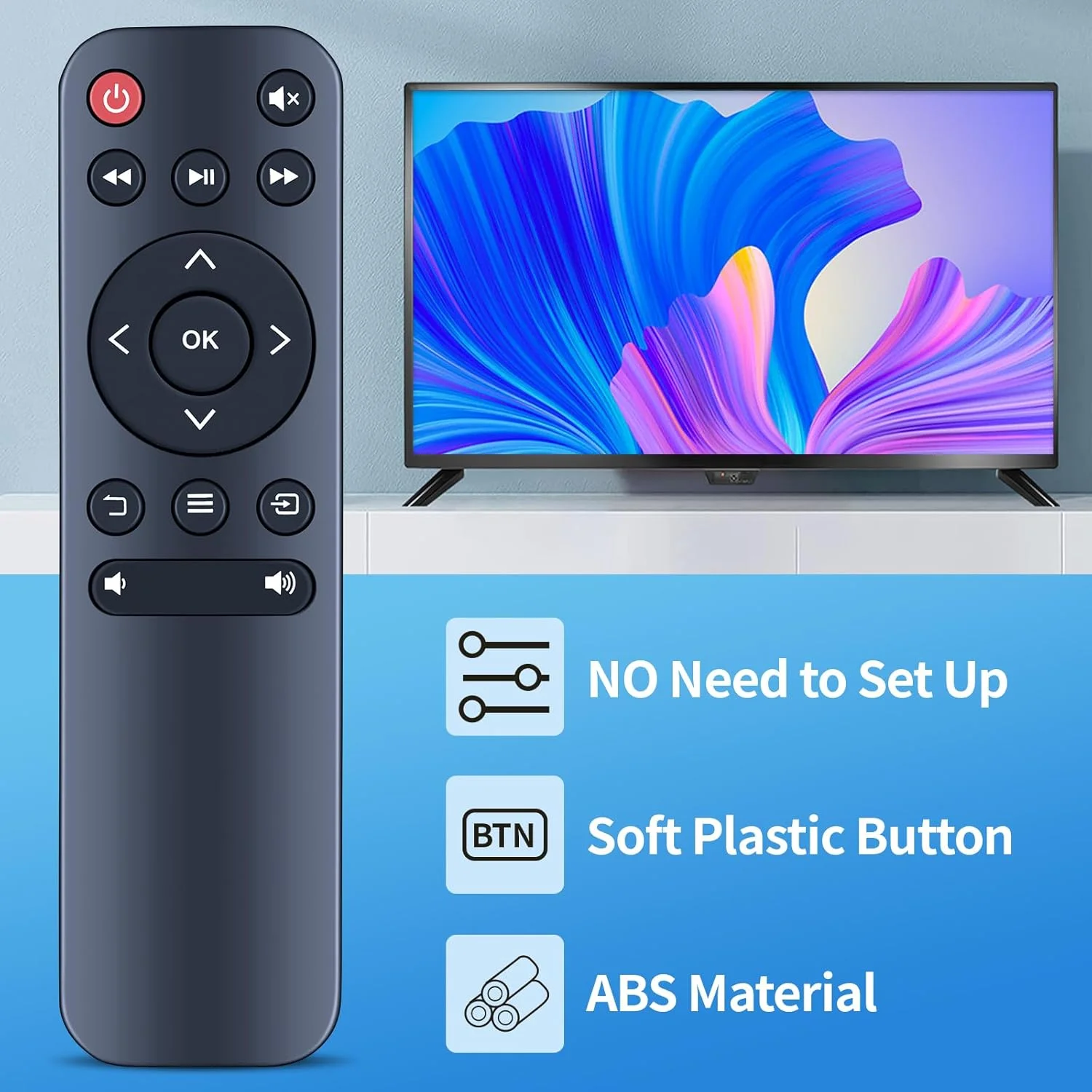 ریموت کنترل جایگزین ZWP مناسب برای پروژکتورهای NexiGo PI30 PJ20 PJ10، برای Groview JQ818C، برای Agreago V3، برای Agreago N1، Roconia G3W