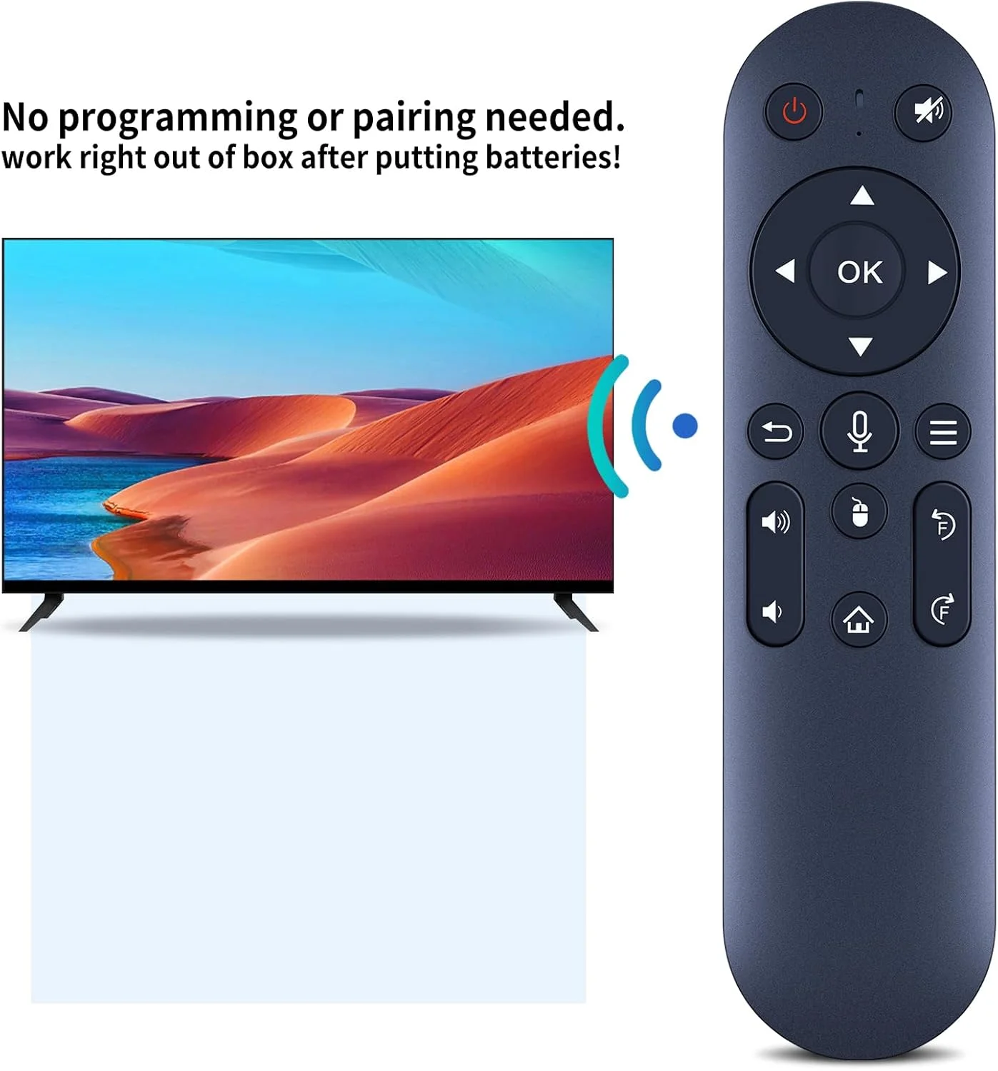 ریموت کنترل صوتی جایگزین ZWP برای پروژکتورهای Salange HY260pro، Magcubic HY310 HY300 Ultra، برای feifeaouy HY300Plus HY300Ultra، برای پروژکتور مینی WellSonic HY260 PRO