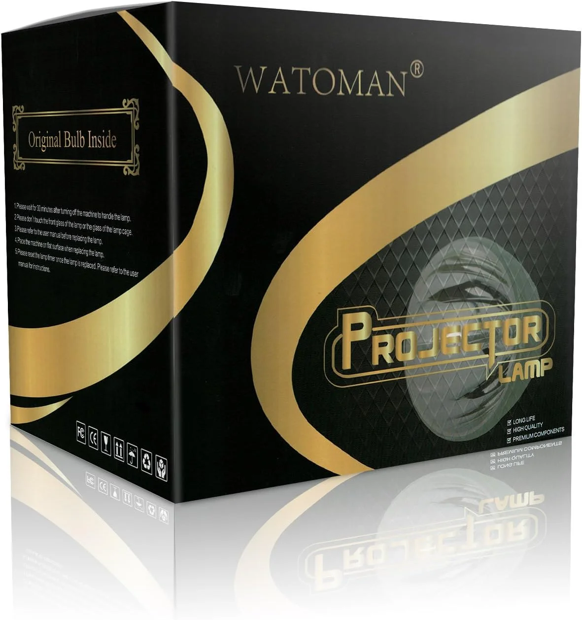 لامپ پروژکتور جایگزین اصلی واتومن VLT-XD520LP با محفظه کامل برای میتسوبیشی EX52U EX53E EX53U LVP-XD520U XD520U XD530U