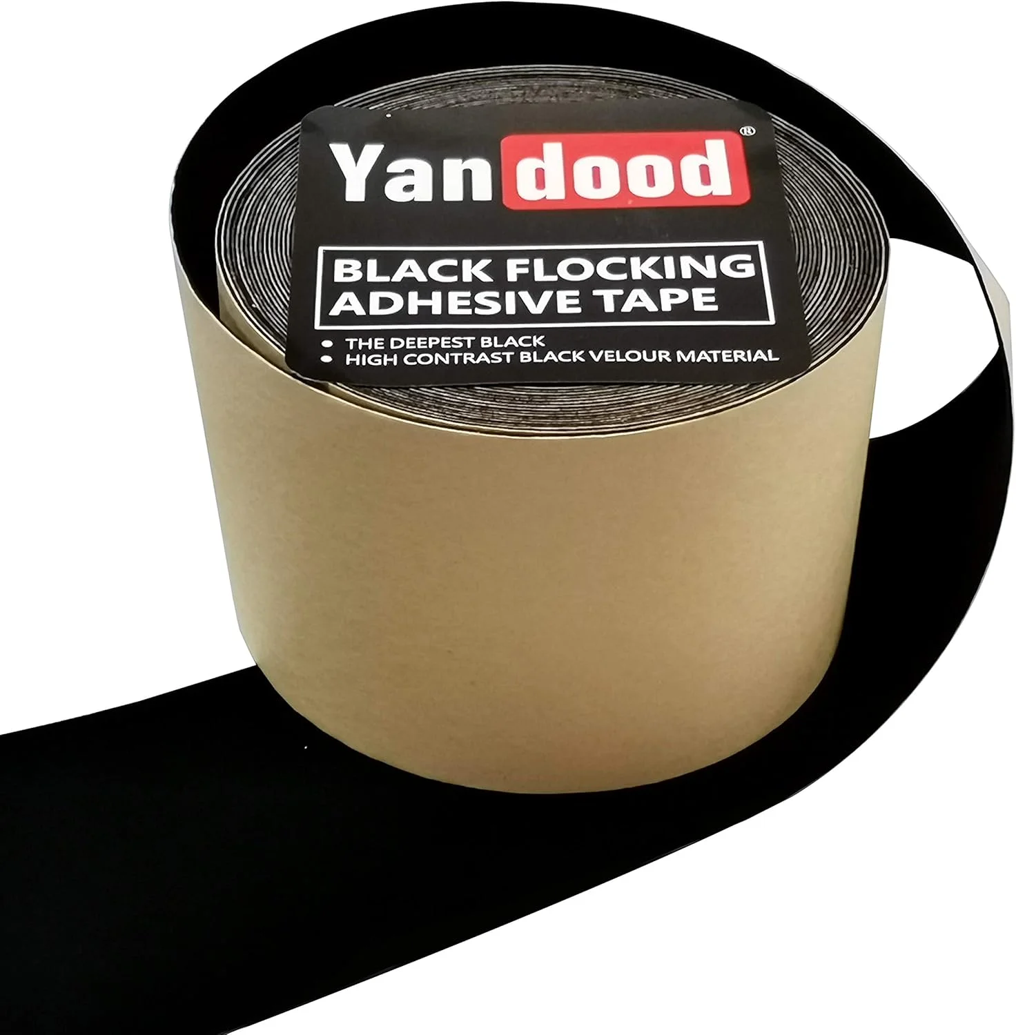 نوار چسب مخملی مشکی Yandood، 7.6 سانتی متر × 9 متر، نوار حاشیه پارچه ای صفحه نمایش پروژکتور، کنتراست فوق العاده بالا، نوارهای پارچه ای مشکی عمیق برای قاب صفحه نمایش پروژکتور DIY
