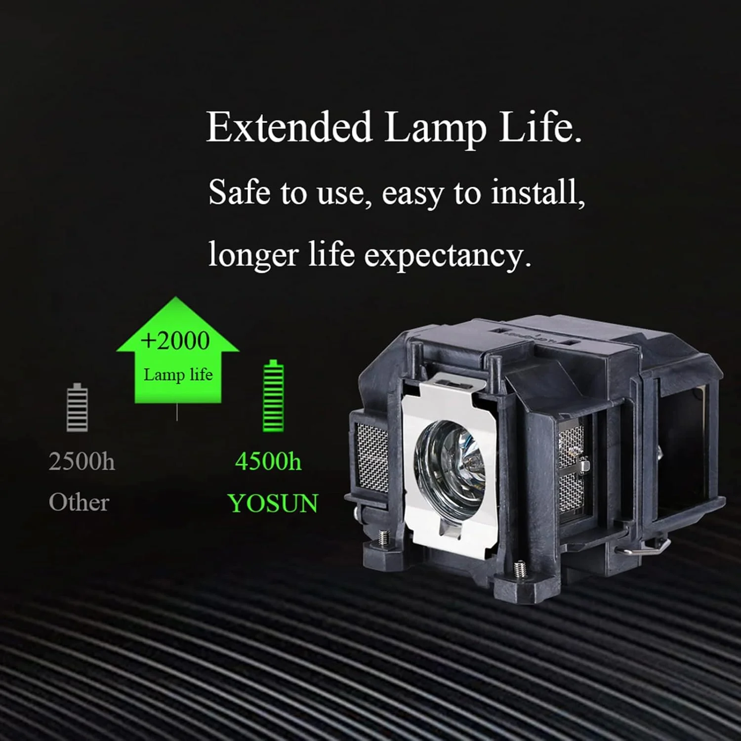 لامپ پروژکتور YOSUN برای اپسون Elplp67 v13h010l67 EX5210 EX7210 EX3210 EX3212 VS210 VS220 s11 X12 x15 eb-s02 eb-w12 PowerLite Home Cinema 500 707 710HD 750HD لامپ جایگزین پروژکتور