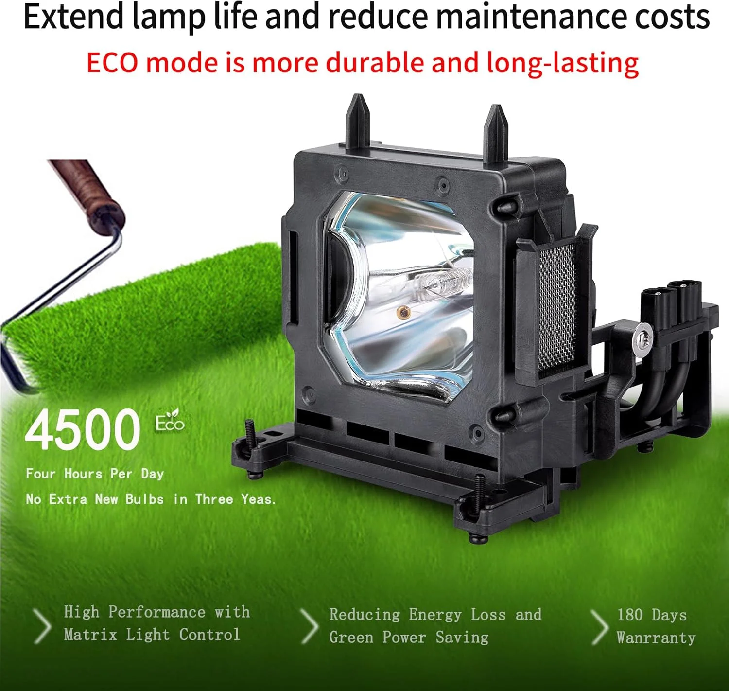 لامپ جایگزین YOSUN برای پروژکتورهای سونی مدل LMP-H202 LMP-H201 VPL-HW30AES HW30ES HW50ES HW55ES VW95ES HW30 HW40ES HW15 HW10 SXRD، همراه با محفظه