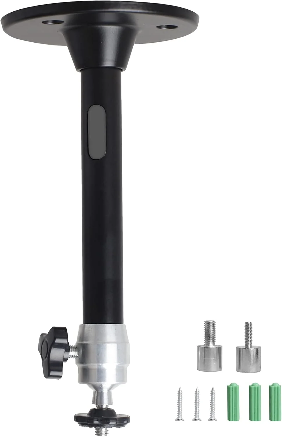 پایه نگهدارنده پروژکتور سقفی و دیواری کوچک YiePhiot سازگار با QKK، DR.J، DBPOWER، Anker، VANKYO، AAXA، Jinhoo، PVO، TMY، AuKing و اکثر پروژکتورهای کوچک دیگر (175 میلی متر، مشکی)