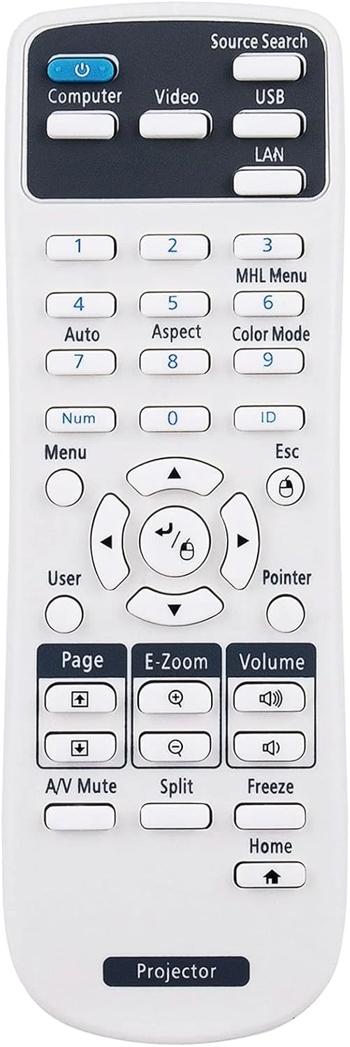 ریموت کنترل جایگزین VINABTY 2181788 مناسب برای پروژکتور اپسون مدل های VS260 EX3260 Pro EX7260 EX5260 Pro EX9210 Pro EX9220 VS355 VS250 VS350 VS230 VS330 EX3220 EX5220 EX5230 EX6220 EX7220