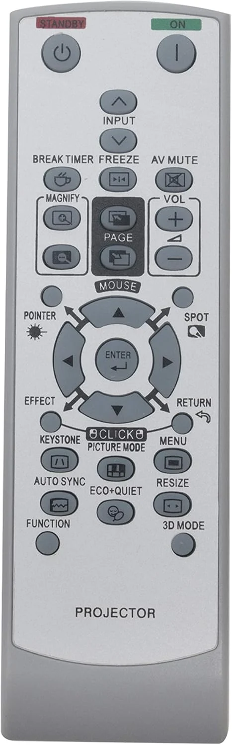 ریموت جایگزین VINABTY GA837WJSA مناسب برای پروژکتور شارپ مدل‌های PG-D2500X PG-D3010X PG-D2710X PG-D3510XL PG-D3510X PG-D2500X PG-D2510X PG-D3550W PG-D3050W PG-D2870W PG-3510 PG-3010 PG-2710 PG-2500X