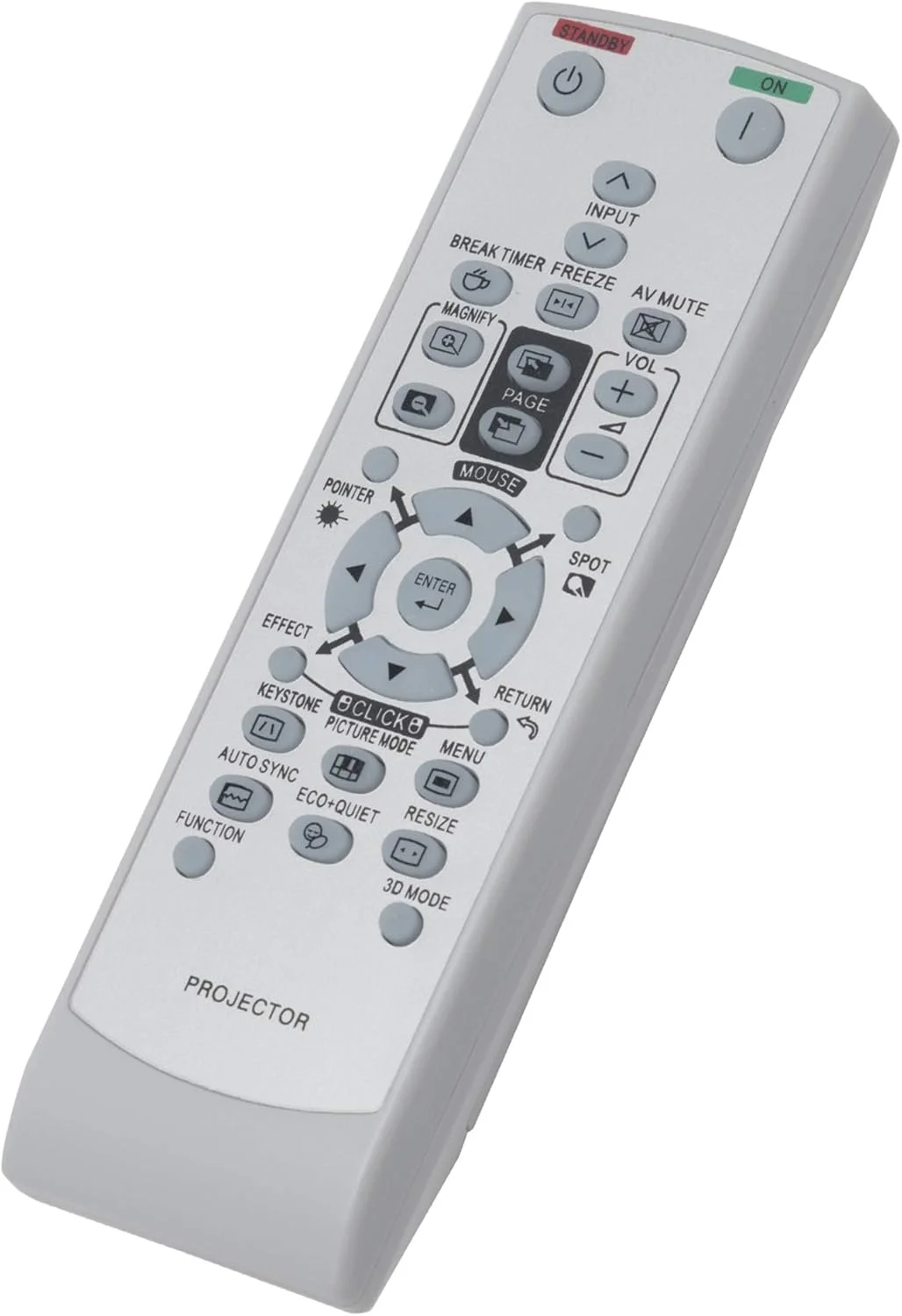 ریموت جایگزین VINABTY GA837WJSA مناسب برای پروژکتور شارپ مدل‌های PG-D2500X PG-D3010X PG-D2710X PG-D3510XL PG-D3510X PG-D2500X PG-D2510X PG-D3550W PG-D3050W PG-D2870W PG-3510 PG-3010 PG-2710 PG-2500X