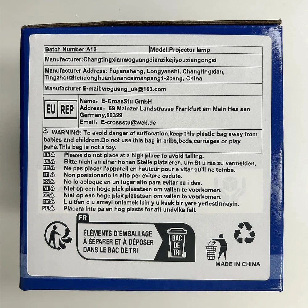 لامپ پروژکتور جایگزین Visdia POA-LMP94/610-323-5998 با محفظه برای پروژکتورهای Sanyo PLV-Z60 PLV-Z4 PLV-Z5