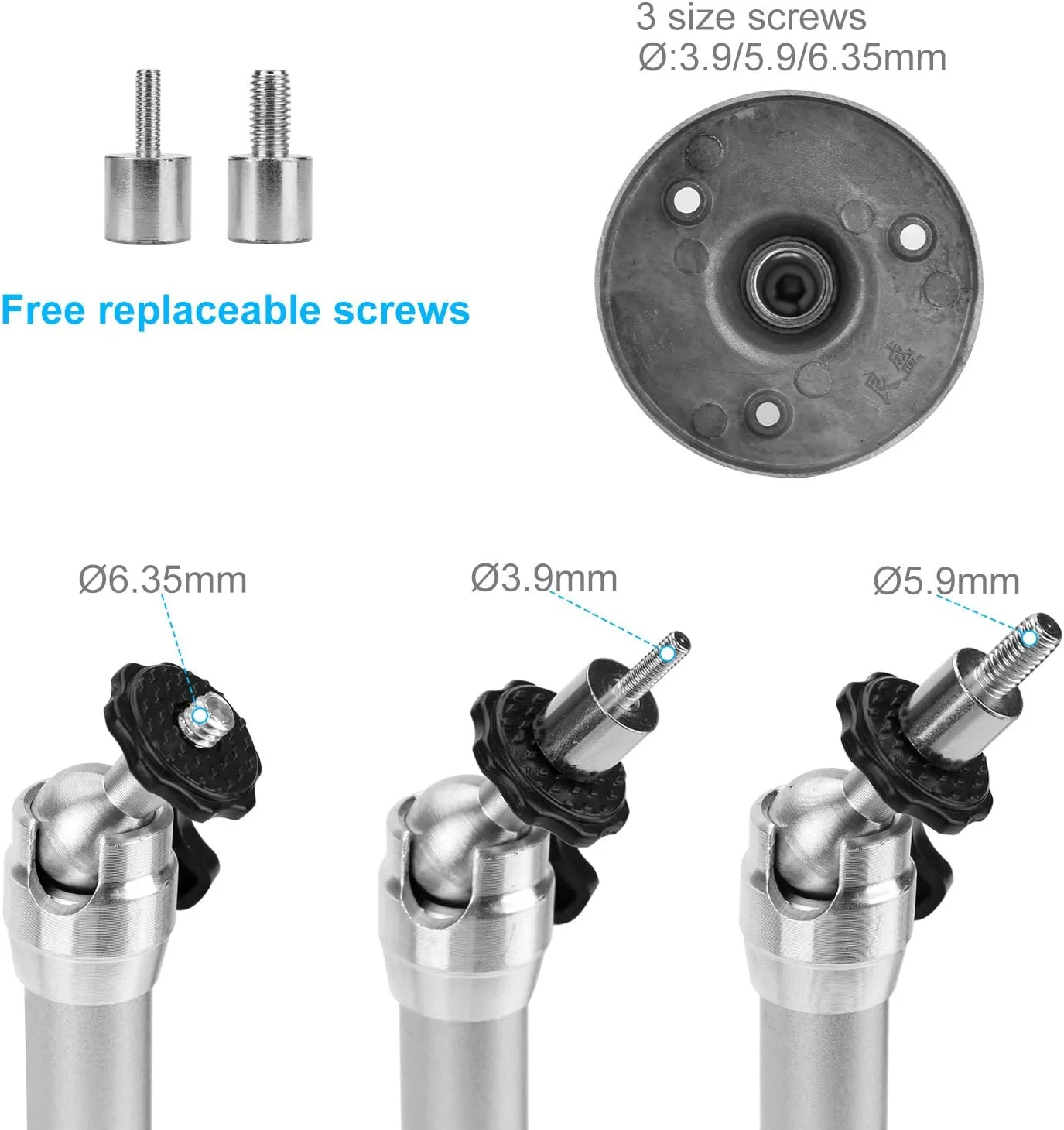 پایه نگهدارنده مینی پروژکتور سقفی و دیواری YiePhiot سازگار با QKK، DR.J، DBPOWER، Anker، VANKYO، AAXA، Jinhoo، PVO، TMY، AuKing و اکثر مینی پروژکتورهای دیگر (175mm، نقره ای)