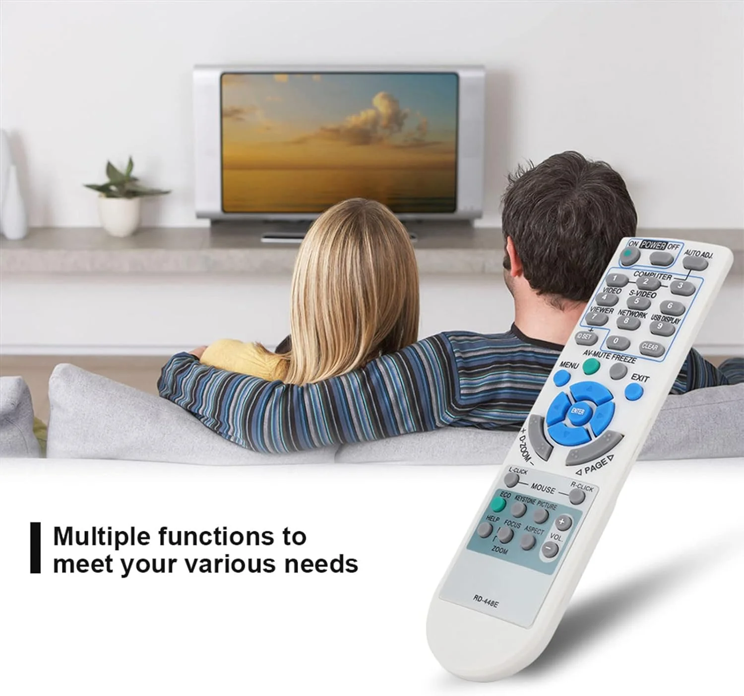 ریموت کنترل چند منظوره جایگزین پروژکتور یونیورسال XUMIUZIY برای RD-448E/ NP-VE280/ NP-VE281/ NP-V260