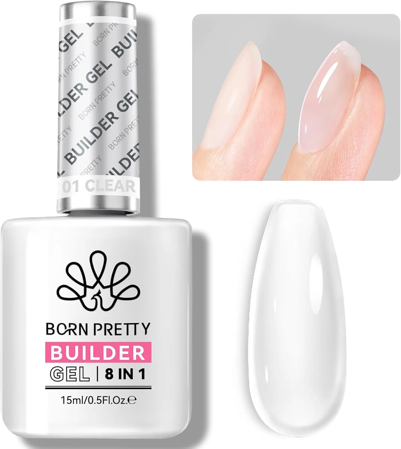 ژل بیلدر ناخن BORN PRETTY، ژل ناخن بیلدر شفاف 8 در 1 برای اپکس ناخن و تقویت کننده اکستنشن ژل، چسب ناخن ژلی سخت، چسب نگین ناخن ژلی در یک بطری 15 میلی لیتری ژل بیلدر ناخن BORN PRETTY، ژل ناخن بیلدر شفاف 8 در 1 برای اپکس ناخن و تقویت کننده اکستنشن ژل، چسب ناخن ژلی سخت، چسب نگین ناخن ژلی در یک بطری 15 میلی لیتری