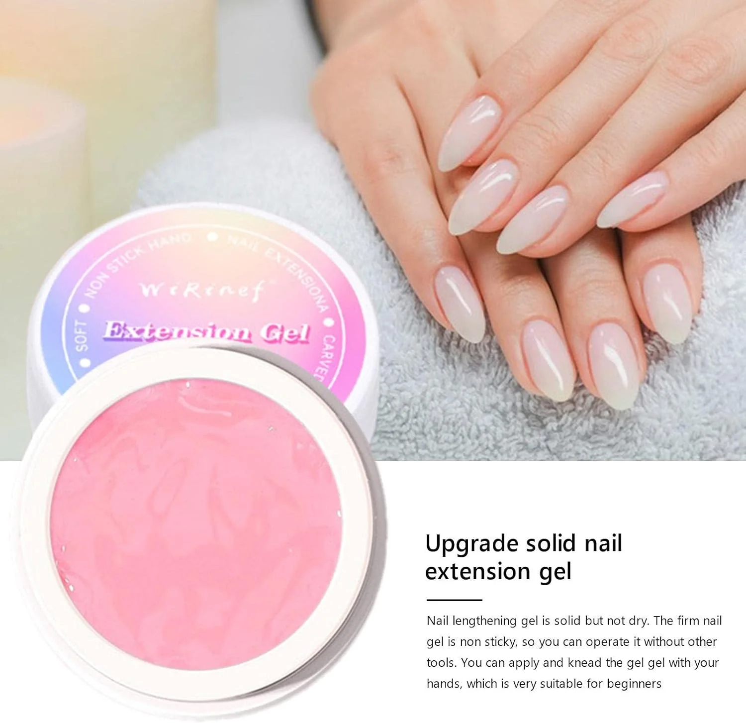 چسب کاشت جامد، چسب ژل اکستنشن ناخن غیر چسبنده - ژل چسب کاشت مجسمه سازی جامد، ژل اکستنشن ناخن جامد برای استفاده در سالن و استفاده شخصی در خانه