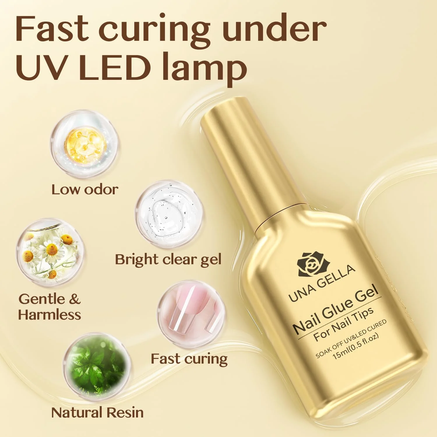 چسب ناخن ژلی 6 در 1 UNA GELLA برای کاشت ناخن های اکریلیک شفاف، چسب UV ناخن 15 میلی لیتری با ماندگاری طولانی و برس فوق العاده قوی برای لایه پایه، ناخن های مصنوعی شفاف و تیپ های ژل نرم، نیاز به خشک شدن با لامپ چسب ناخن ژلی 6 در 1 UNA GELLA برای کاشت ناخن های اکریلیک شفاف، چسب UV ناخن 15 میلی لیتری با ماندگاری طولانی و برس فوق العاده قوی برای لایه پایه، ناخن های مصنوعی شفاف و تیپ های ژل نرم، نیاز به خشک شدن با لامپ