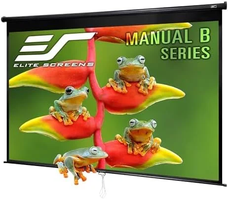 پرده نمایش پروژکتور دستی Elite Screens، 120 اینچ، مناسب سینمای خانگی، بازی، ارائه اداری، دارای گواهینامه ISF، مکانیزم قفل خودکار، آماده برای 4K / 8K 3D Ultra HDR HD، مدل M120H