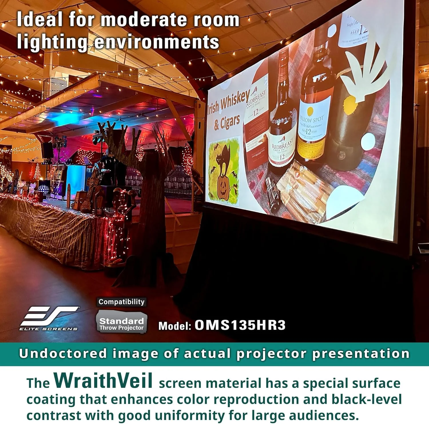 پرده نمایش پروژکتور فضای باز 135 اینچی Elite Screens Yard Master 2 با پایه 4:3، 8K 4K Ultra HD 3D قابل حمل تاشو سریع سینمای خانگی نمایش از پشت، OMS135VR2 - شرکت مستقر در ایالات متحده