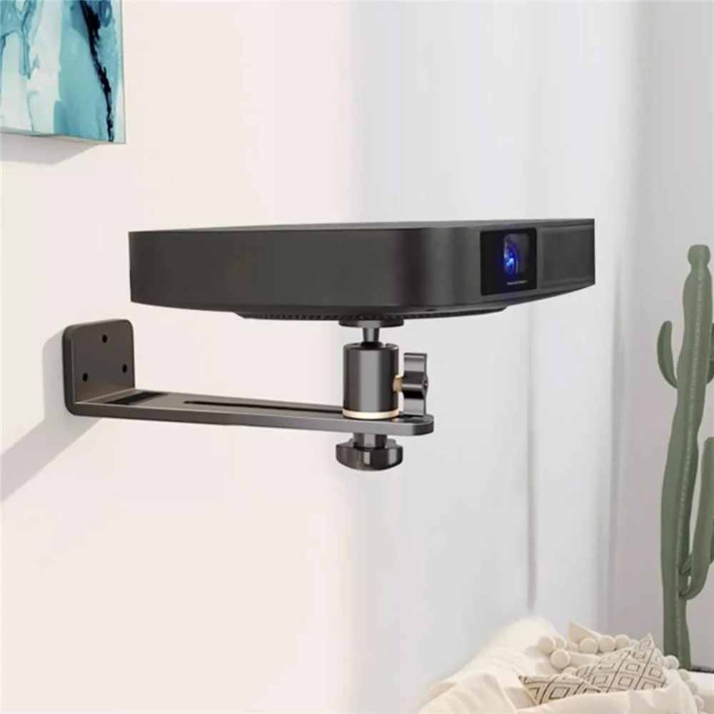 پایه پروژکتور KHUTRW3D، براکت دیواری پروژکتور، براکت دیواری کنار تخت خواب برای سوراخ های پیچ 1/4، براکت نصب دیواری پروژکتور، پایه پروژکتور