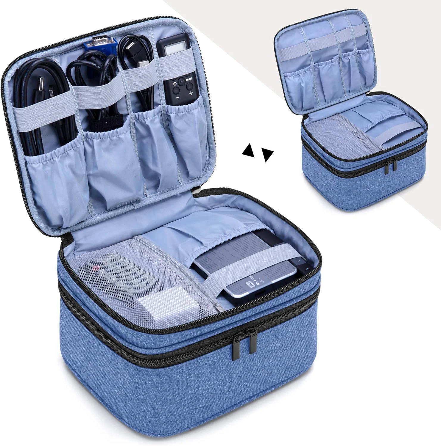 کیف حمل Luxja برای مینی پروژکتور DR.J، کیف قابل حمل برای پروژکتور DR.J و لوازم جانبی، آبی