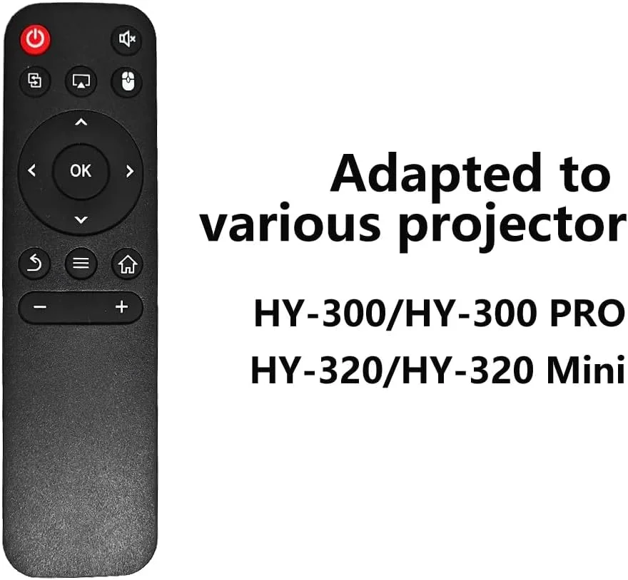 ریموت کنترل جایگزین اصلی برای پروژکتور HY320/300Pro و گیمبال 3/5 - سازگار جهانی با پروژکتورهای Magcubic/Xgody/Aubor/Maypug/HIPPUS/Mentech/LYNCAST، ریموت مادون قرمز IR با دکمه ها